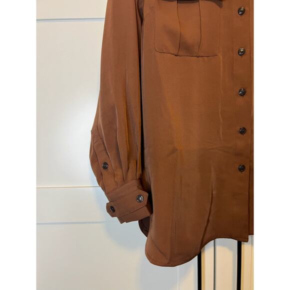 Gestuz Brown Button-Up Shirt, Size 36 - Picture 8 of 9